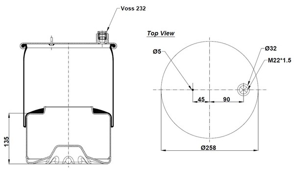 926126.01 K SÜSP.KÖRÜĞÜ PİSTONLU (6126 NP 41)