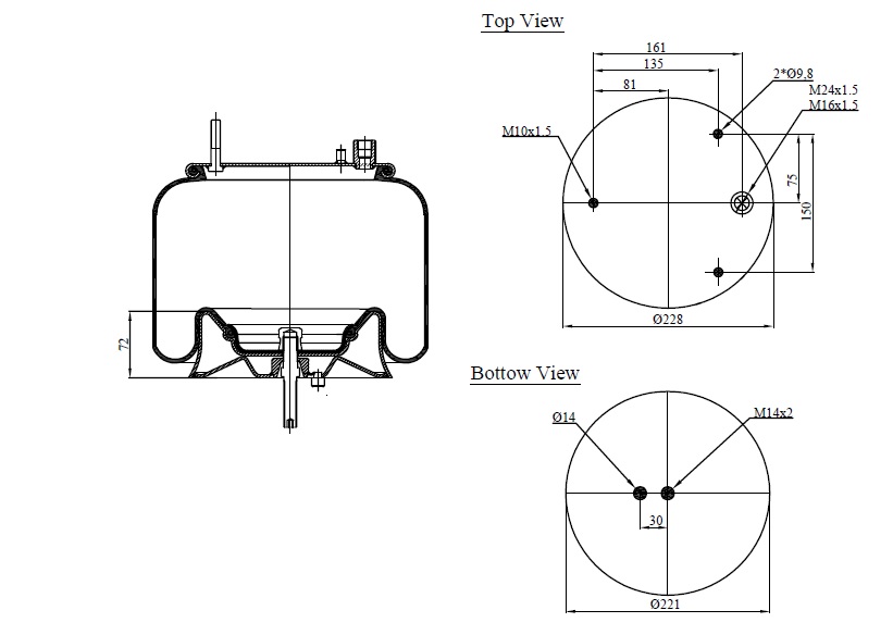927947-01 C Air Spring Steel Piston