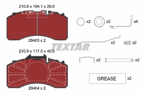 BRAKE PAD SET BPW