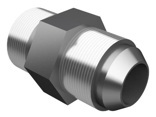 25.40mm Hexagonal Plated Steel Straight Adapter