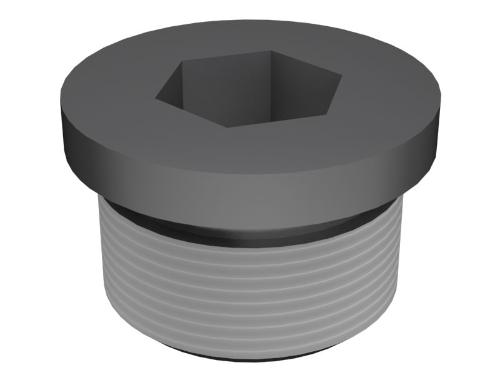1 1/16-12 SCHROEFDRAAD HEX-AANDRIJVING PLUG