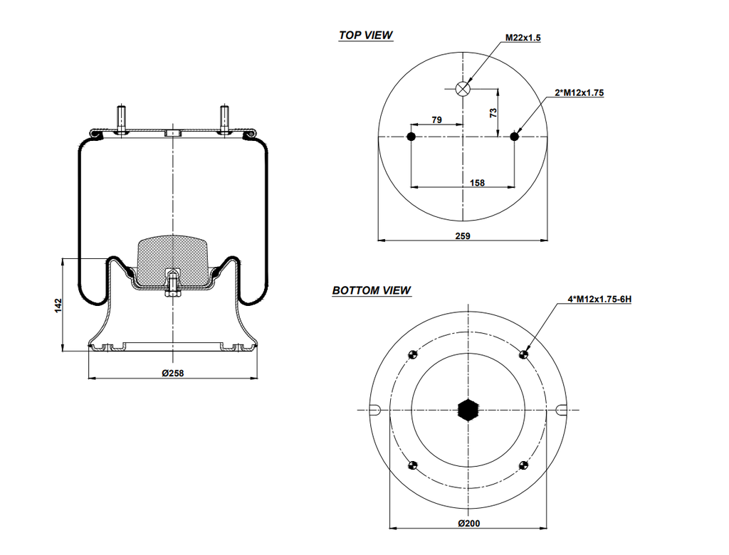 924004 C Air Spring Steel Piston