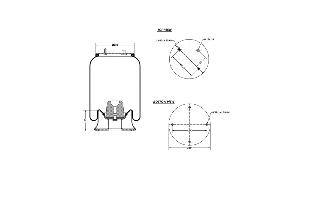 924154 C Air Spring Steel Piston