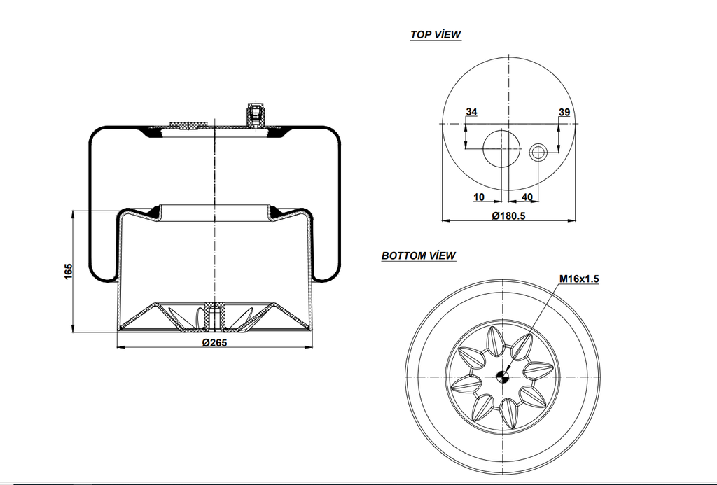 924183-23 C Air Spring Steel Piston