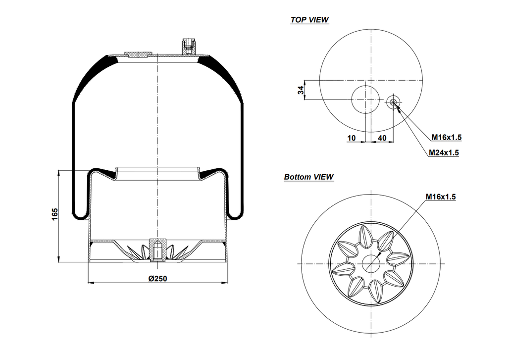 924185-01 C Air Spring Steel Piston