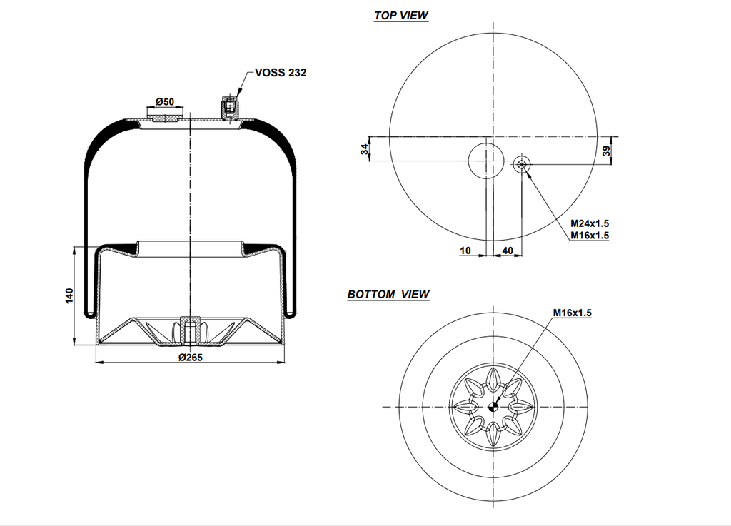 924186-23 C Air Spring Steel Piston