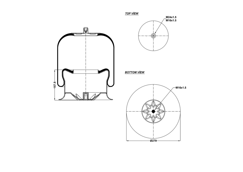 924757-21 C Air Spring Steel Piston