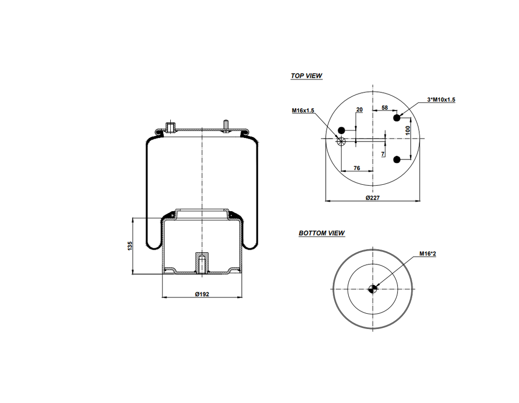924887-01 C Air Spring Steel Piston