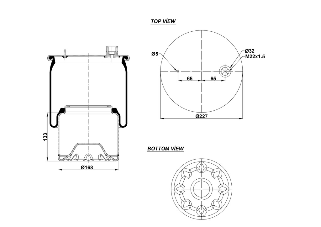 926127 C Air Spring Steel Piston