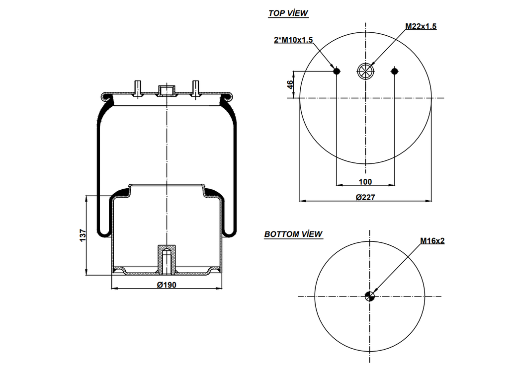 926431 C Air Spring Steel Piston