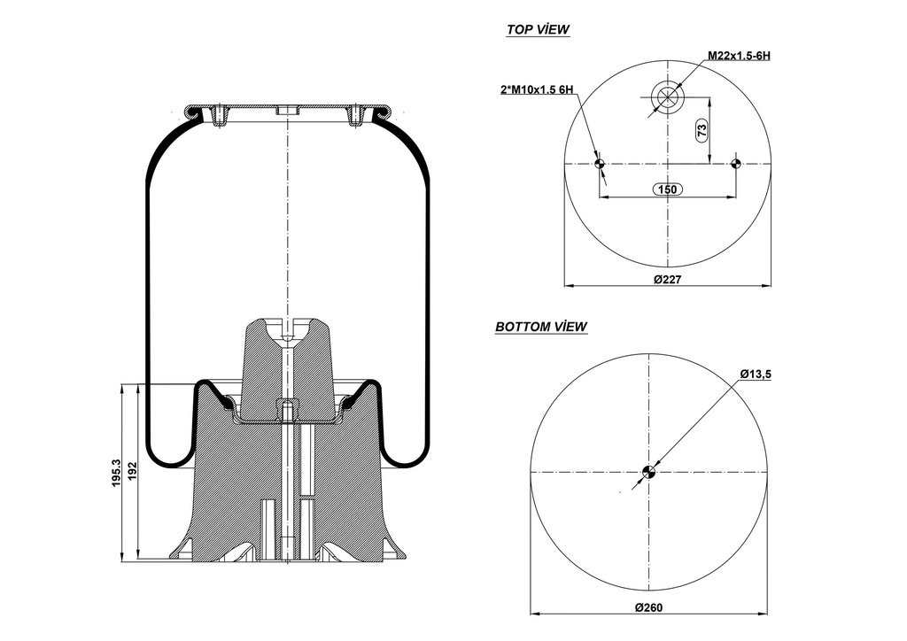 928186 CPP Air Spring Plastic Piston