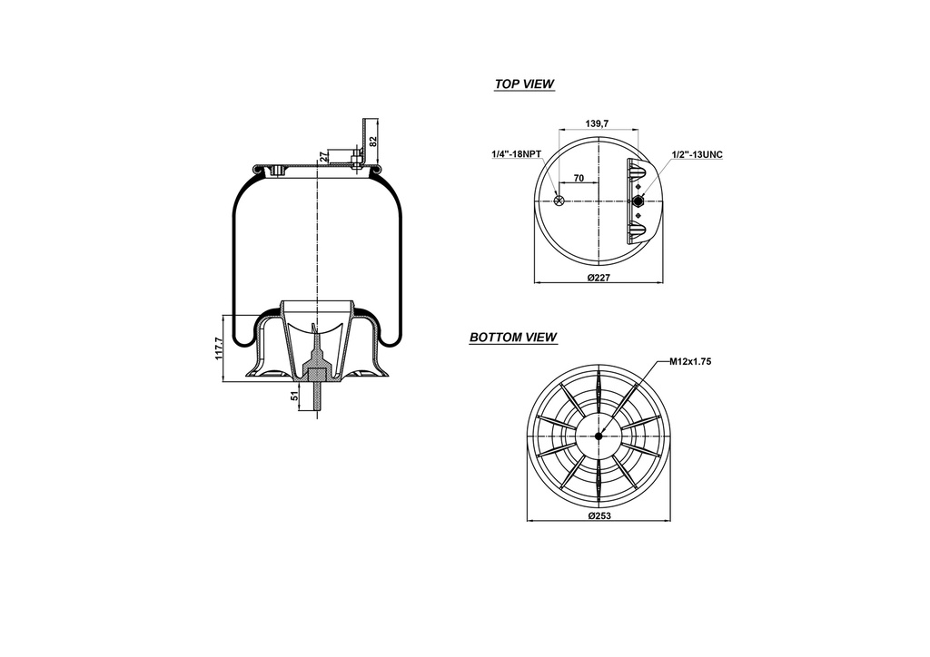 928829 CPP Air Spring Plastic Piston