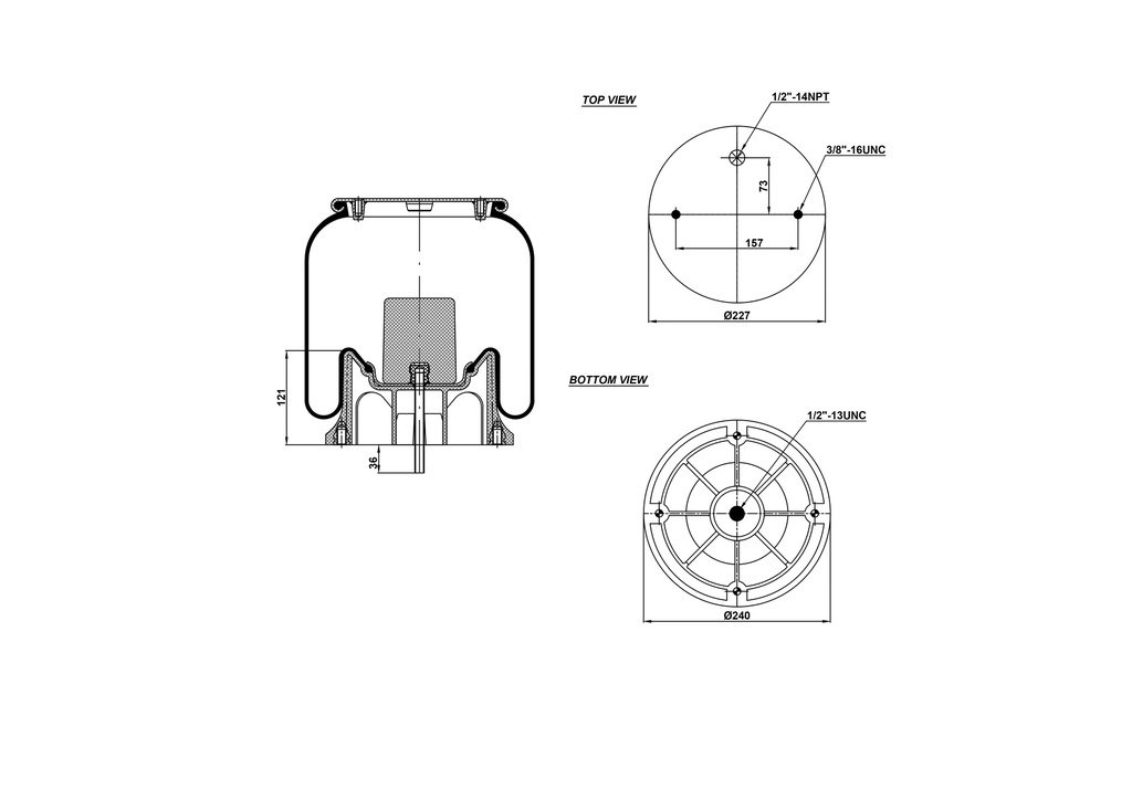 929069 CPP Air Spring Plastic Piston