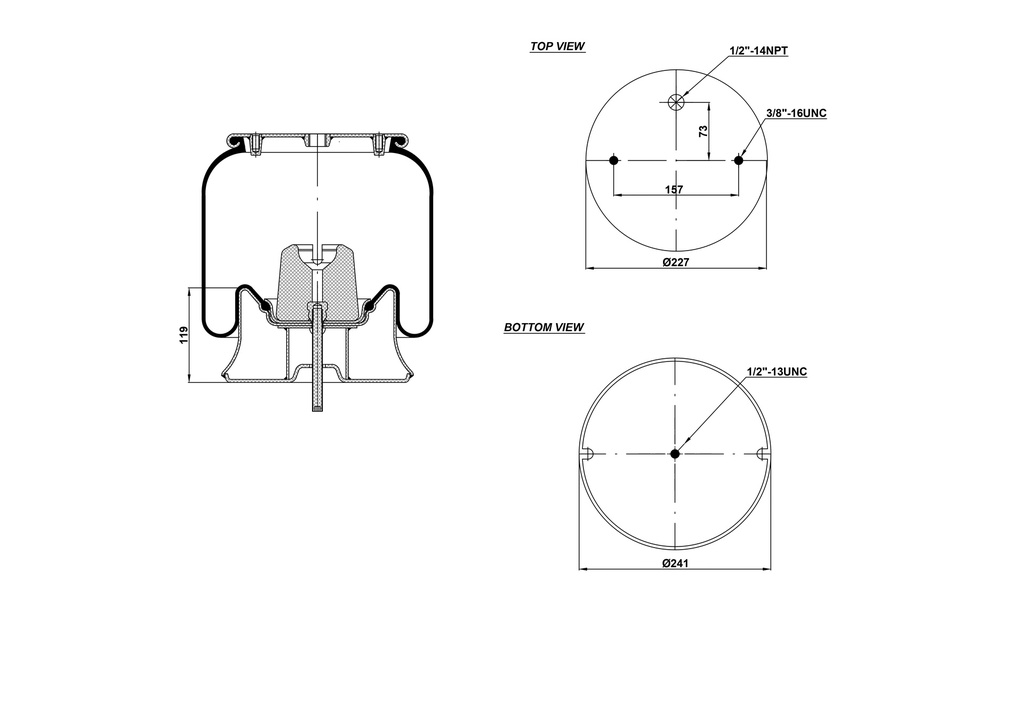 929069 C Air Spring Steel Piston