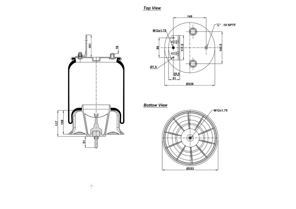 929875 LUCHTBALG CPP KUNSTSTOF ZUIGER