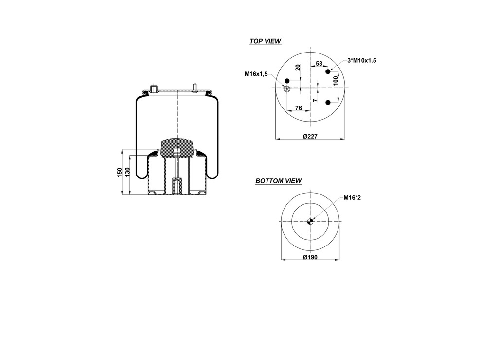924887 C Air Spring Steel Piston