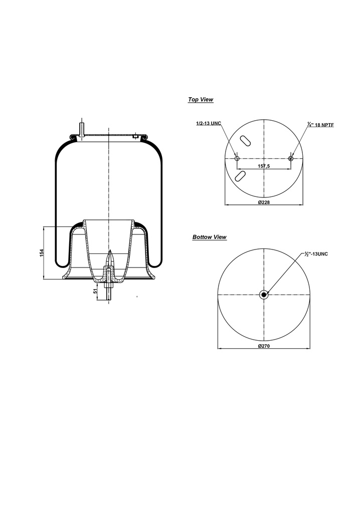 929759 AIR SPRING WITH ALUM.PISTON