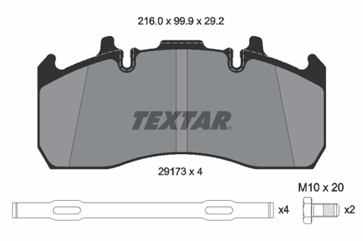 [TEX_2917301] ТОРМОЗНАЯ КОЛОДКА КОМПЛЕКТ RENAULT