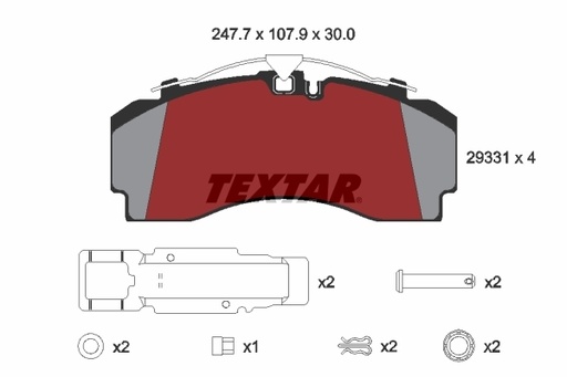 [TEX_2933101] BRAKE PAD SET SCANIA
