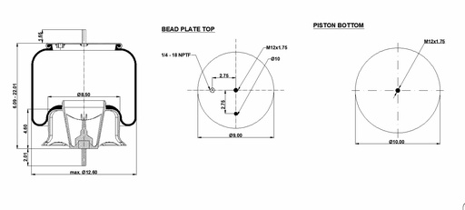 [9233509.P/KG2] 418468 CPP COUSSIN D'AIR PISTON PLASTIQUE