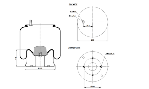 [9233306/2] 920081 C Air Spring Steel Piston
