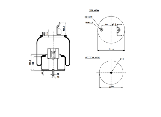 [9233448/2] 921858 C Air Spring Steel Piston