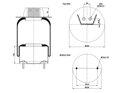 [9233454/2] 92245 C Air Spring Steel Piston