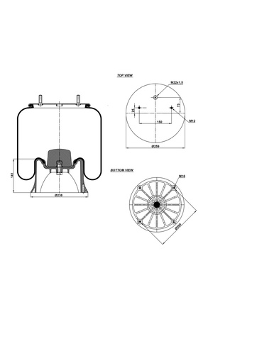 [9233250.P/2] 922618 CPP Air Spring Plastic Piston