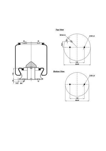 [9233457/2] 9231238 C Air Spring Steel Piston