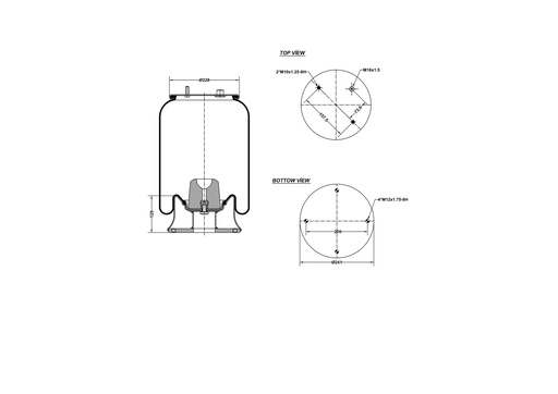 [9233237/2] 924154 C Air Spring Steel Piston