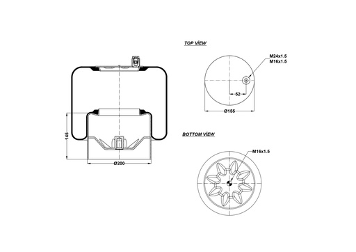 [9233283.21/2] 924391-21 C Air Spring Steel Piston