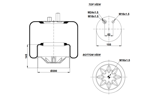 [9233283.22/2] 924391-22 C Air Spring Steel Piston