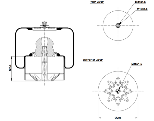 [9233258/2] 924644 C Air Spring Steel Piston