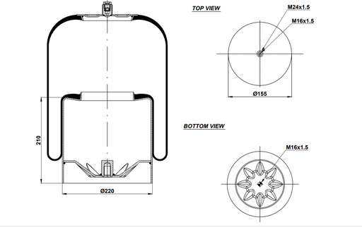 [9233238.21/2] 924838-21 C Air Spring Steel Piston