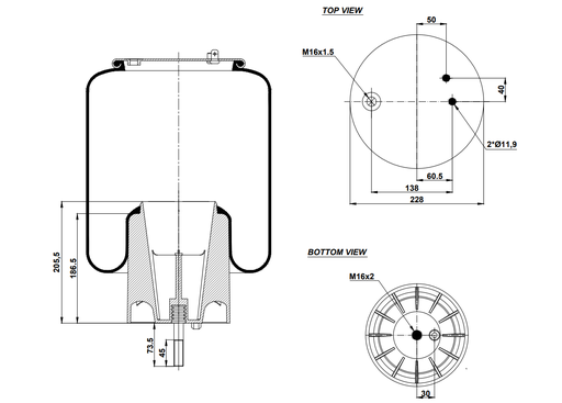 [9233300.P/2] 924930 CPP COUSSIN D'AIR PISTON PLASTIQUE