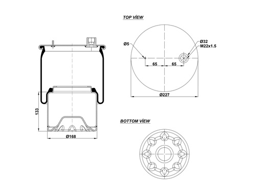 [9233445/2] 926127 C Air Spring Steel Piston