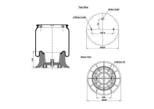 [9233259.P/2] 926251 CPP Air Spring Plastic Piston