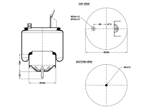 [9233358/2] 926420 C Air Spring Steel Piston