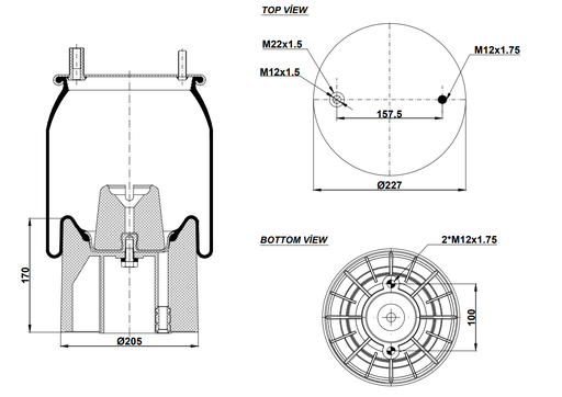 [9233449.P/2] 927074 CPP Air Spring Plastic Piston