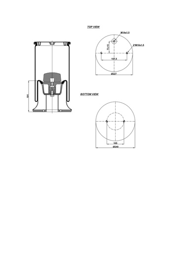 [9233320/2] 927315 C Air Spring Steel Piston