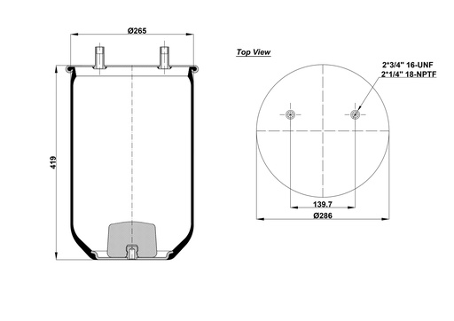 [9223437/2] 928091 P AIR SPRING W/O PISTON