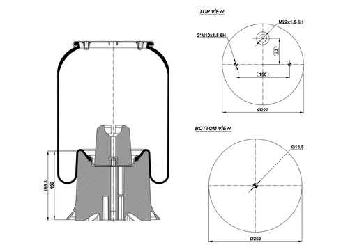[9233252.P/2] 928186 CPP Air Spring Plastic Piston
