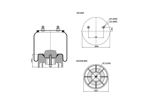 [9233370.P/2] 928709 CPP COUSSIN D'AIR PISTON PLASTIQUE