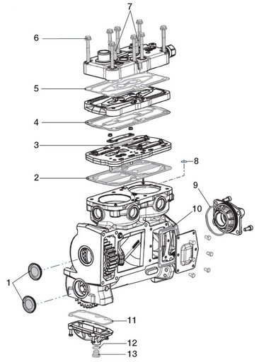 [2500151 00] CYLINDER HEAD, COMPRESSOR