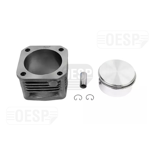 [1700140 00] CILINDERVOERING & ZUIGER MET VEREN, COMPRESSOR
