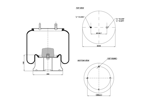 [9233511/2] 929141  C Air Spring Steel Piston 