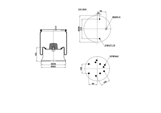 [9233202.20/2] 92810-20 C Air Spring Steel Piston