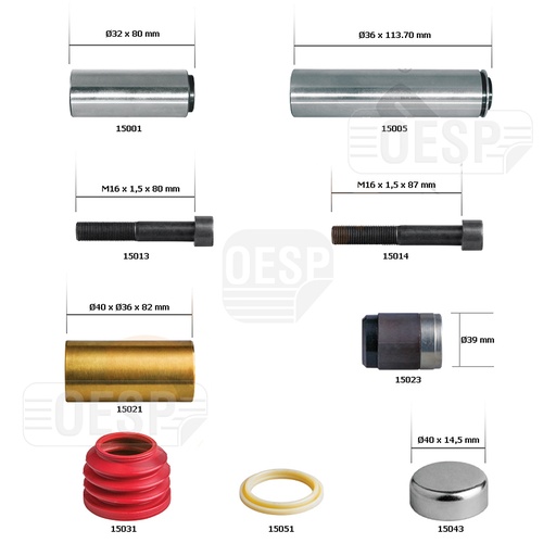 [0421320] CALIPER GUIDES & SEALS KIT MP1-MP3
